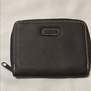 Rosetti Charcoal Gray Zipper Wallet